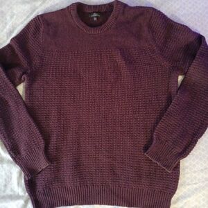 MARC ANTHONY BERKLY RED CREW NECK LONG SLEEVE SWEATER SZ L